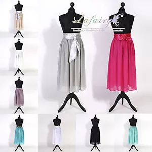 2024 Chiffon Röcke Sommerrock lang Strandrock Maxirock soft Lafairy - Bild 1 von 23