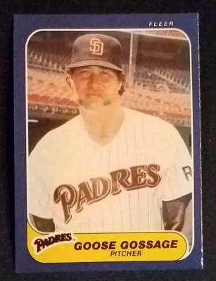 1986 Fleer #322 Goose Gossage San Diego Padres (HOF) EX-MINT - Image 1 of 2