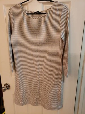 TART Grey and White Striped Womens Dress M - Image 1 of 4