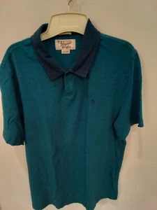 Penguin Polo Short Sleeve Shirt Men's Size XL Blue/Green Heritage Slim Fit - Picture 1 of 3