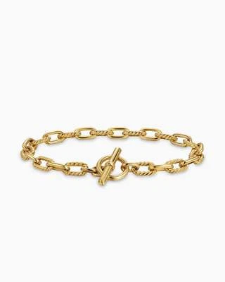 Toggle Chain Link in 18k Solid Yellow Gold 5.5mm Cable & Smooth Link Bracelet - Image 1 of 4