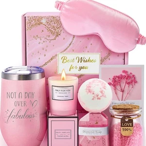 Birthday Gifts for Women, Unique Spa Gift Basket Set for Mothers Day, Valentines - Picture 1 of 20