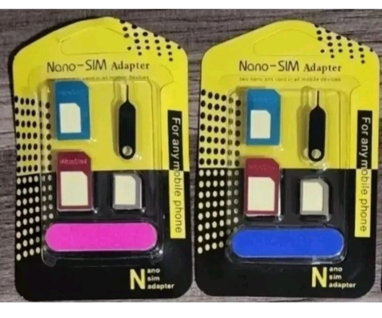 Adaptador de Tarjeta SIM 5-en-1 Nano y Micro Tarjeta SIM Adaptador Kit Convertidor Lote de 100 Set Foto 1 de 1