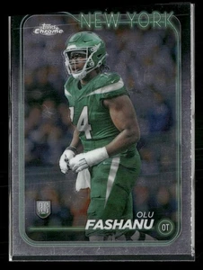 2024 Topps Chrome #238 Olu Fashanu New York Jets Rookie - Picture 1 of 2