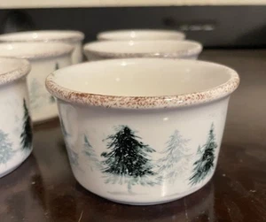 Robert Stanley Aspen Cove Winter Forest Deer & Aspens Ramekins, Set Of 6-3 Each - Picture 1 of 13
