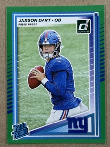 JAXSON DART RC 2025 Donruss Green Press Proof #400 New York Giants - Picture 1 of 2