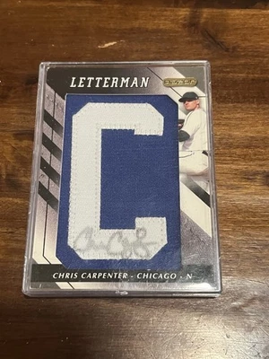 2008 Razor Letterman Chris Carpenter Patch Autograph #CHC-C - Image 1 of 4
