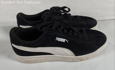 Puma Smash 390984-01 schwarz Low-Top Schnürschuhe Komfort Sneaker Herren Schuhe Größe 9 - Bild 1 von 4