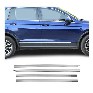 Side Door Molding Trim for VW Tiguan Allspace 2018-2025 Stainless Steel 4x - Picture 1 of 11