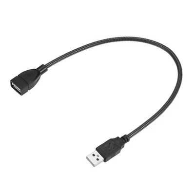 Flexible USB Cable USB2.0 Male to Female Extension Cord 35cm 黑色 — 第 1/4 张图片