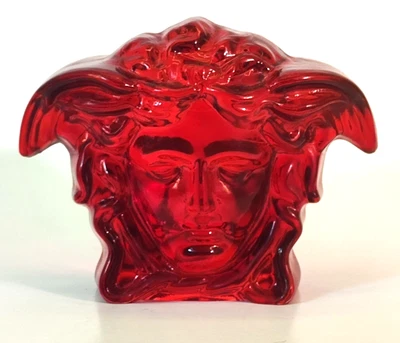 Pisapapeles de vidrio Rosenthal Versace rojo nuevo en caja auténtico Medusa REBAJADO Foto 1 de 4