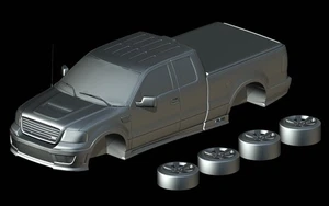 STL File - Saleen S331 Supercab (2007) - 3D Print 1/87 1/64 1/43 1/32 1/24 1/18 - Bild 1 von 7