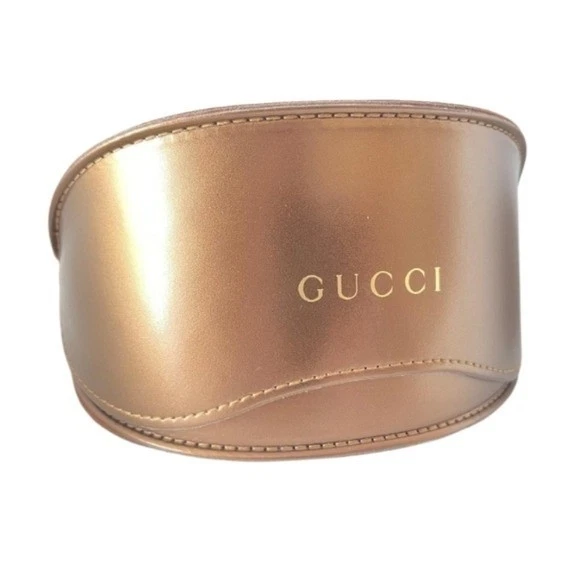 Estuche rígido para gafas de sol marrón GUCCI - Auténtico soporte para gafas de diseñador Foto 1 de 4