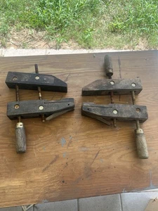Antique USA Wood Clamps - Picture 1 of 4
