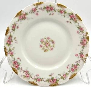 THEODORE HAVILAND LIMOGES BREAD & BUTTER PLATE, SCHLEIGER 350E, ROSES, DAUBS - Picture 1 of 9