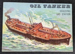 1955 Topps Rails & Sails, Oil Tanker Card # 169, Short Print - Picture 1 of 2