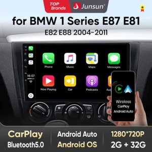9 Zoll Android 14 Autoradio GPS SAT Navi Carplay DAB für BMW 1er E88 E82 E81 E87 - Bild 1 von 18