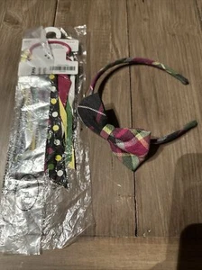 Gymboree Merry and Bright Ponytail Holder Hair Bows NEW Lot 2 Headband - Picture 1 of 3