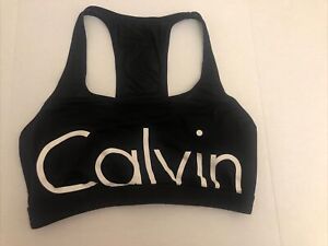 Calvin Klein Women’s Black/White Sports Bra Size XXL Active