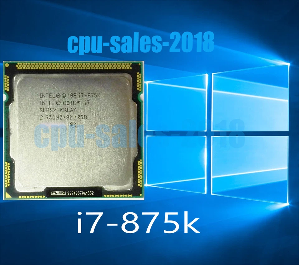 Intel Core i7-875k CPU processor 2.93ghz LGA 1156 cache 4 cores slbs 2 8m  - Image 1 of 1