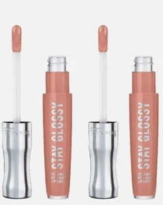🆕2LOT RIMMEL  STAY GLOSSY UP TO 6-HOUR SHINE LIPGLOSS ~ 020 SUNDAY BRUNCH 🆕️💯 - Picture 1 of 2