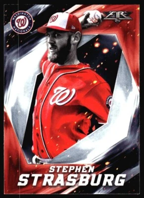 2017 Topps Fire Stephen Strasburg #93 Washington Nationals - Image 1 of 2