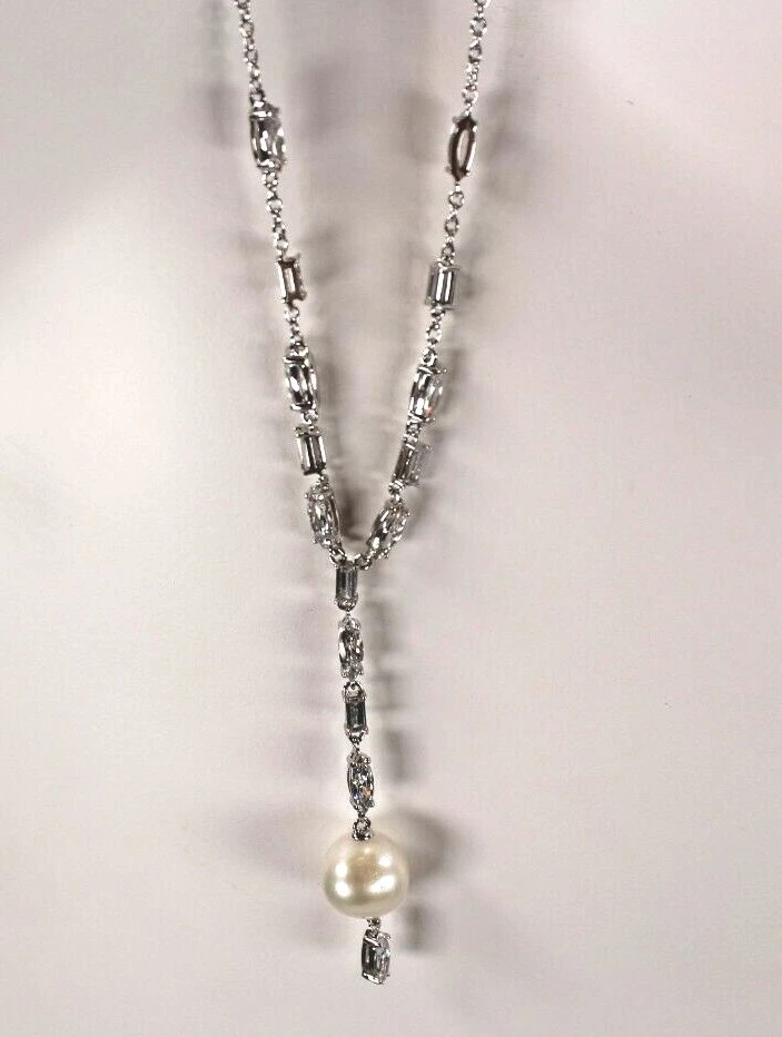 Nadri Cadence Cultured Freshwater Pearl Lariat Necklace 32"