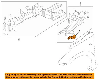 Guardabarros HYUNDAI OEM 14-16 Elantra cupé MTG BKT 645773X010 Foto 1 de 2