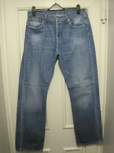 Levi Strauss & Co. Herren Button Fly 501 Jeans Blau 36 X 34 Blau Straight Leg. - Bild 1 von 16