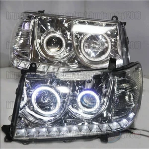 LED WHITE Headlights for Toyota LAND CRUISER 100 Head lamp Set 2pcs 2006-2007 - Picture 1 of 4