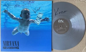 Krist Novoselic Autographed Silver Edition Nevermind Vinyl Nirvana Signed Auto - Picture 1 of 5