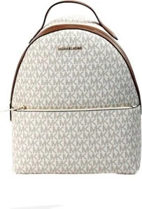 Michael Kors Sheila Medium Logo Backpack Vanilla - Picture 1 of 2