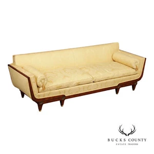 1940's Classical Style Mahogany Frame Sofa - Picture 1 of 23