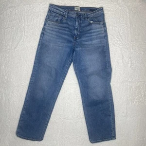 Faherty Womens Organic Cotton Slim Straight Denim Jeans Size 30 med wash - Picture 1 of 10