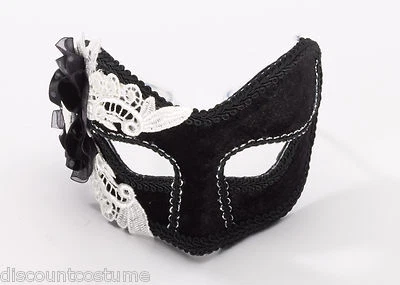 BONE COLLECTION SKELETON HALF MASK GOTHIC WOMEN'S COSTUME ACCESSORY - Image 1 of 3