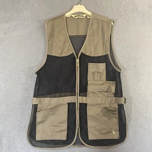 Bob Allen Vest Mens Medium L/ XL Brown Canvas Mesh Quilted Hunting Shooting - Picture 1 of 13