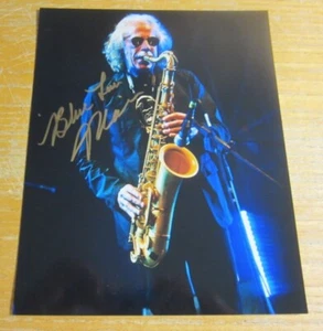 Lou "Blue Lou" Marini Musician Autographed 8X10 Photo "The Blues Brothers" - Picture 1 of 3