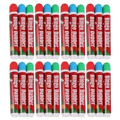 Non-Drip Bingo Dabbers Marker Pens Red Blue Green Bingo Game Night WHOLESALE BUY - Image 1 of 4