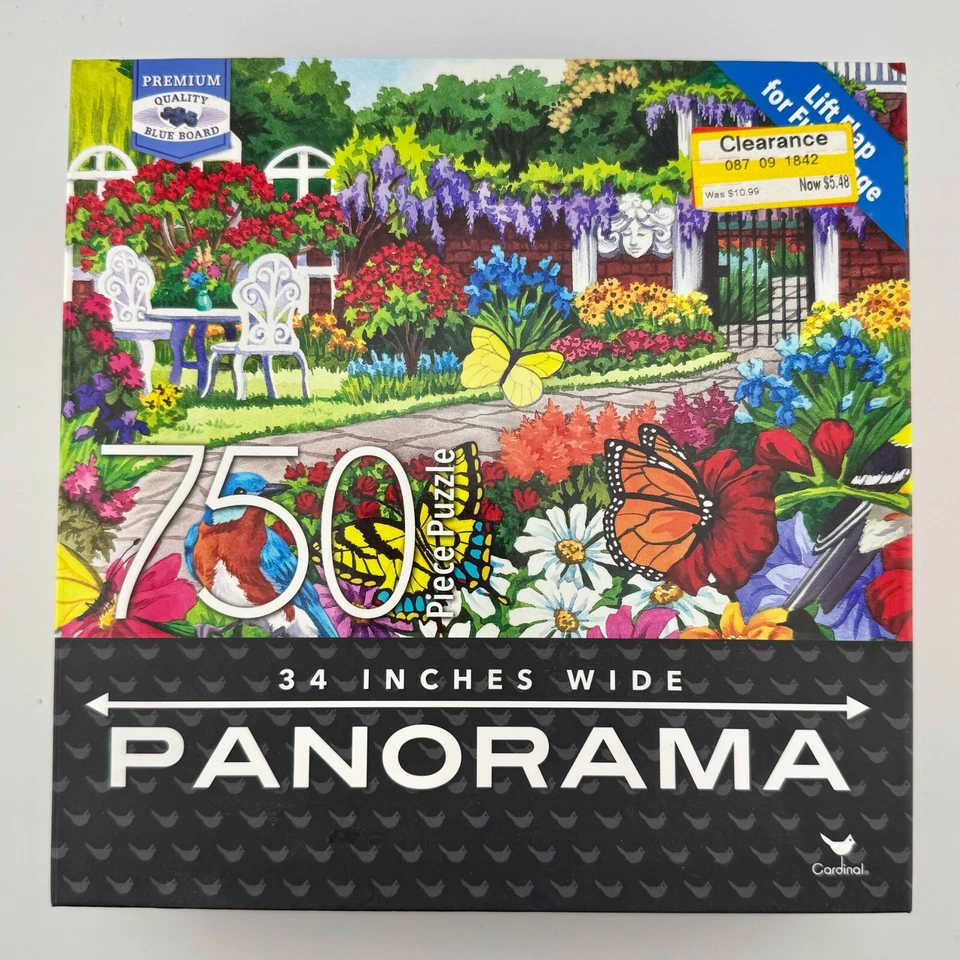 Rompecabezas panorámico Cardinal GLORIOUS GARDEN 750 piezas Foto 1 de 4