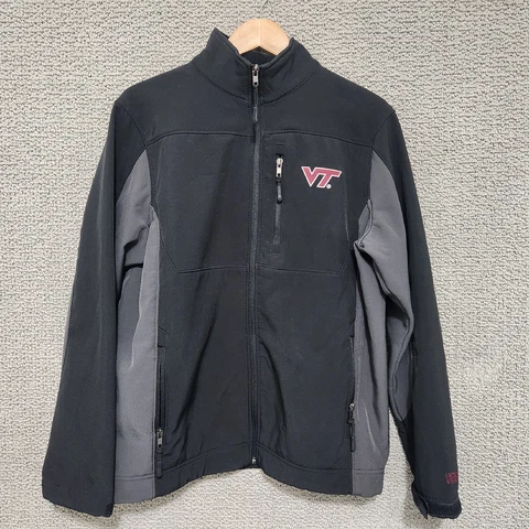 CAMPUS HERITAGE Virginia Tech Embroidered Logo Men's Windbreaker Jacket Size M Cover