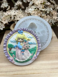 Flower girl Cameo silicone mold - Picture 1 of 8