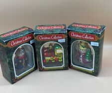 Christmas Collection Ornament Lot Of Three Snowman & Train