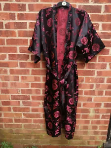 Marthas 100% Silk Oriental Pattern Bath Robe size XL - Picture 1 of 8