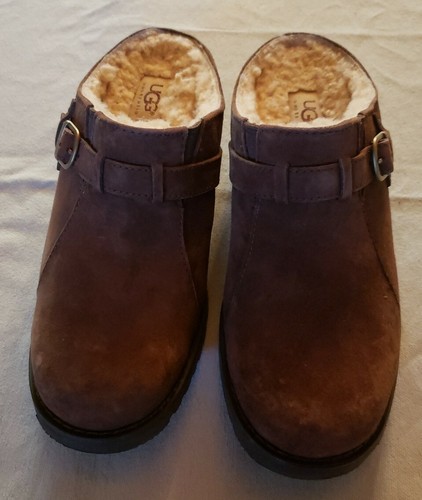 UGG Australia scarpa con zeppa scorrevole colore marrone scamosciato taglia 8 39