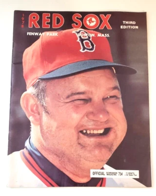 Vintage Boston Red Sox 1978 Scorebook Excellent 3rd Edition Cover Don Zimmer EX - Image 1 of 2