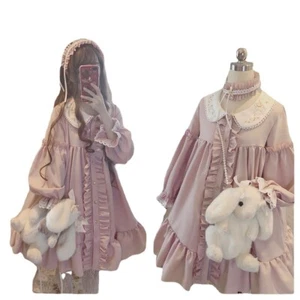 Mujeres Japonesas Niñas Vestido Lolita Retro Volantes Medieval Victoriano Vestido Disfraz - Imagen 1 de 20