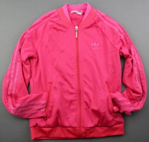 Girl's 2010 Adidas Track Jacket Full Zip Pink Zipper Pocket Size S - Picture 1 of 9