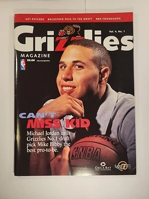 Revista Grizzlies - Vol.4 No.1 Mike Bibby ¡Portada borrador! Raro Foto 1 de 4