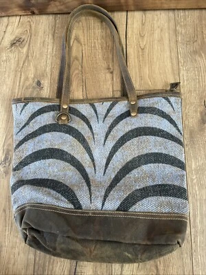 Myra Bag Weekender Travel Bag Western Leather Aztec Tote Shoulder Bag Large - Image 1 of 4