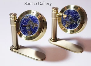rare set of two BENCHMARK 1960s world time table clocks from prominent estate - Picture 1 of 7
